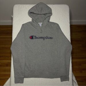 Champion Grey Gray Hoodie Size L